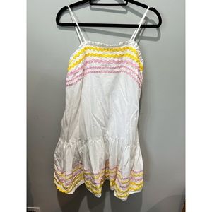 White, Pink, and Yellow Sun Dress by Lisa Marie Fernandez